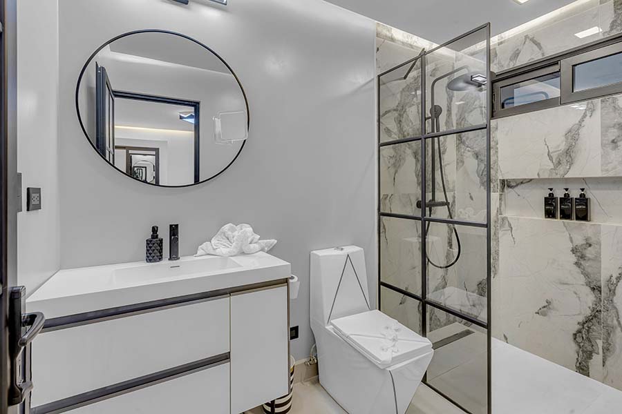 Villa Black and White Interior, Jaco Costa Rica Rentals