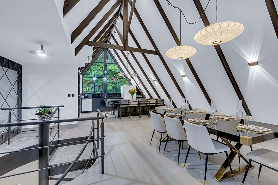 Villa Black and White Interior, Jaco Costa Rica Rentals